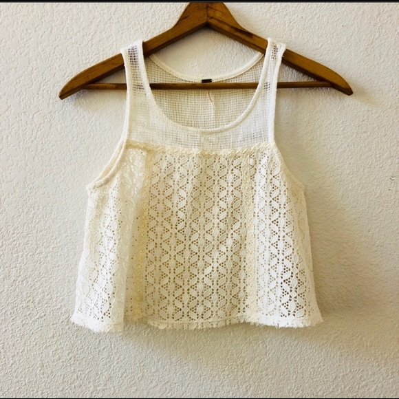 Free People Crochet Lace Crop Top - Picture 2 of 4